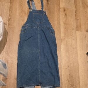 Denim Cotton Overall Dress